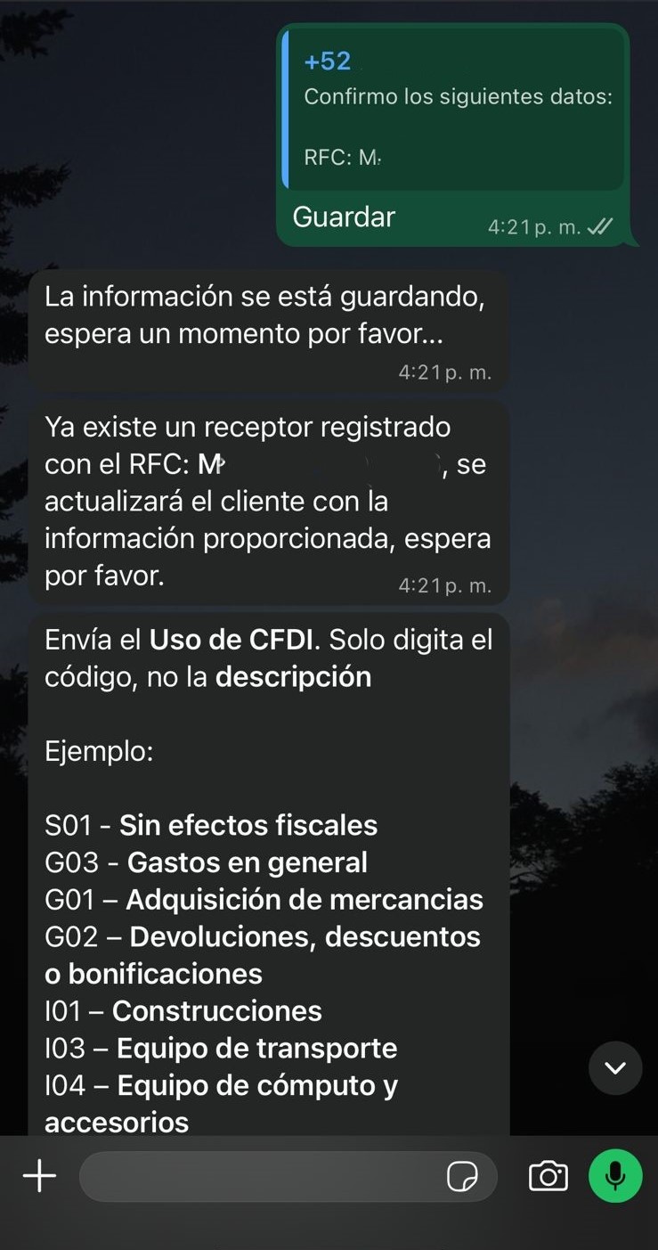 Paso 7: Selección del Uso de CFDI